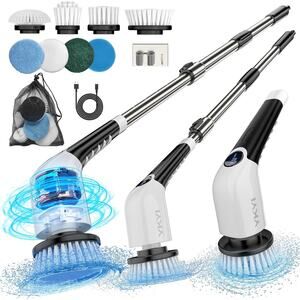 Electric Spin Scrubber,Cordless Cleaning Brush